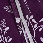 Hush Haven 6 Piece Botanical Digital Print Duvet Cover Set (Double) - Purple