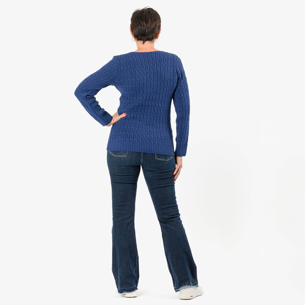 Sugar Crisp Acrylic Knitted Jumper (Size - Medium) - Denim_8198536_2