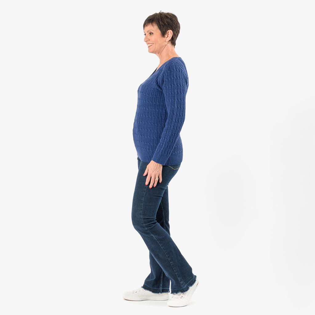 Sugar Crisp Acrylic Knitted Jumper (Size - Small) - Denim_8198537_1