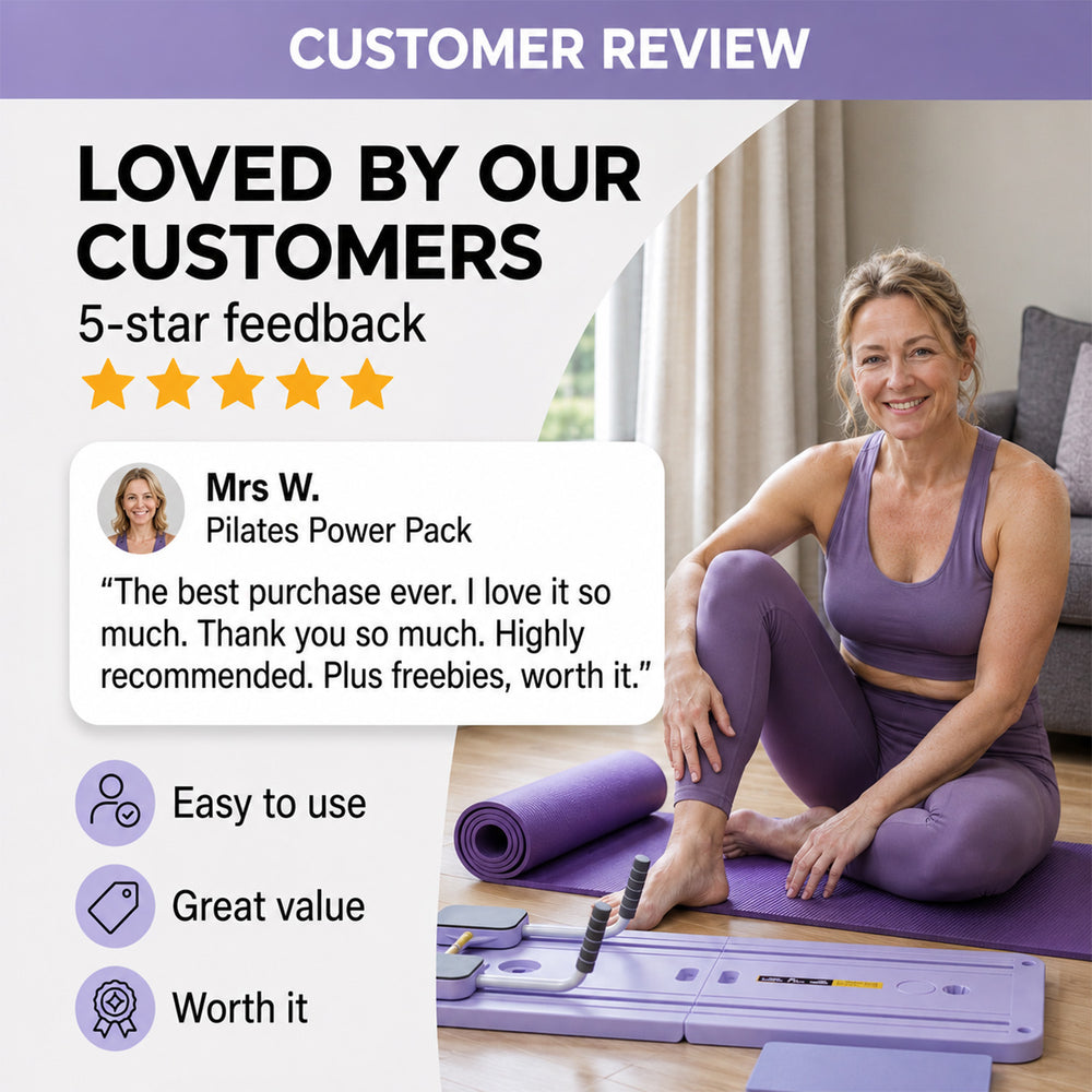 Biss & Beyond Multifunctional Exercise Board - INC. Workout Platform with Resistance Ropes, Yoga Mat, Stability Column, and Comfort Pad - Purple_8202709_3