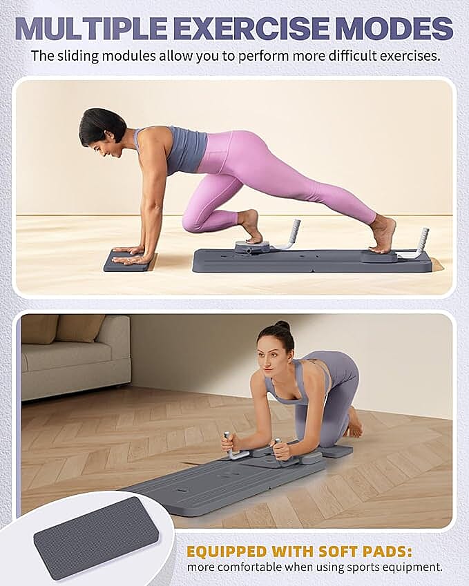 Biss - Beyond Multifunctional Exercise Board - INC. Workout Platform with Resistance Ropes, Yoga Mat, Stability Column, and Comfort Pad - Black