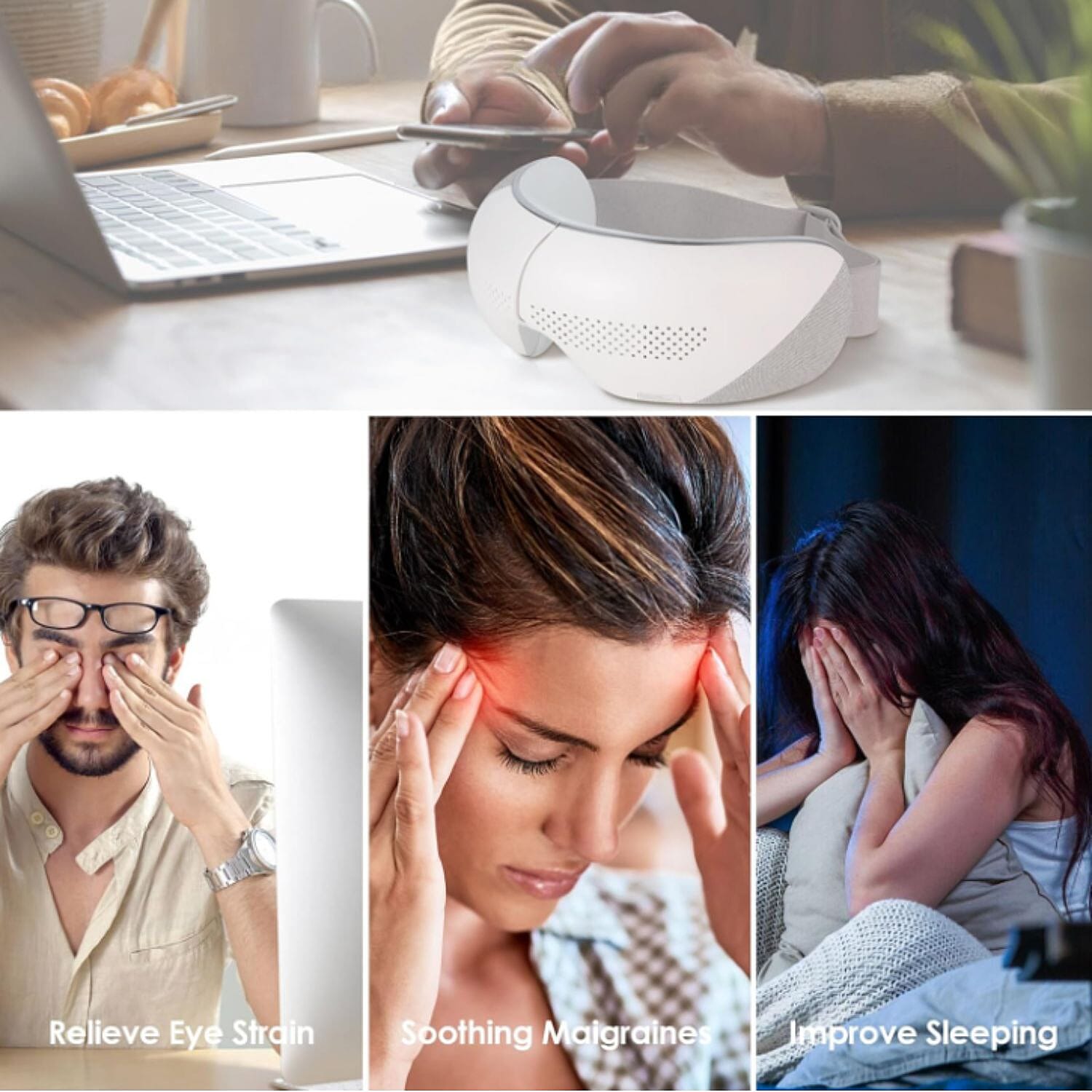 Bliss and Beyond Smart Visual Eye Massager (1200 mAh)