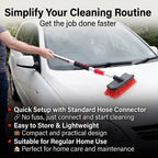 2 in 1 Telescopic Car Cleaner with Mop and Mitt Water Fed with Hose Attachment