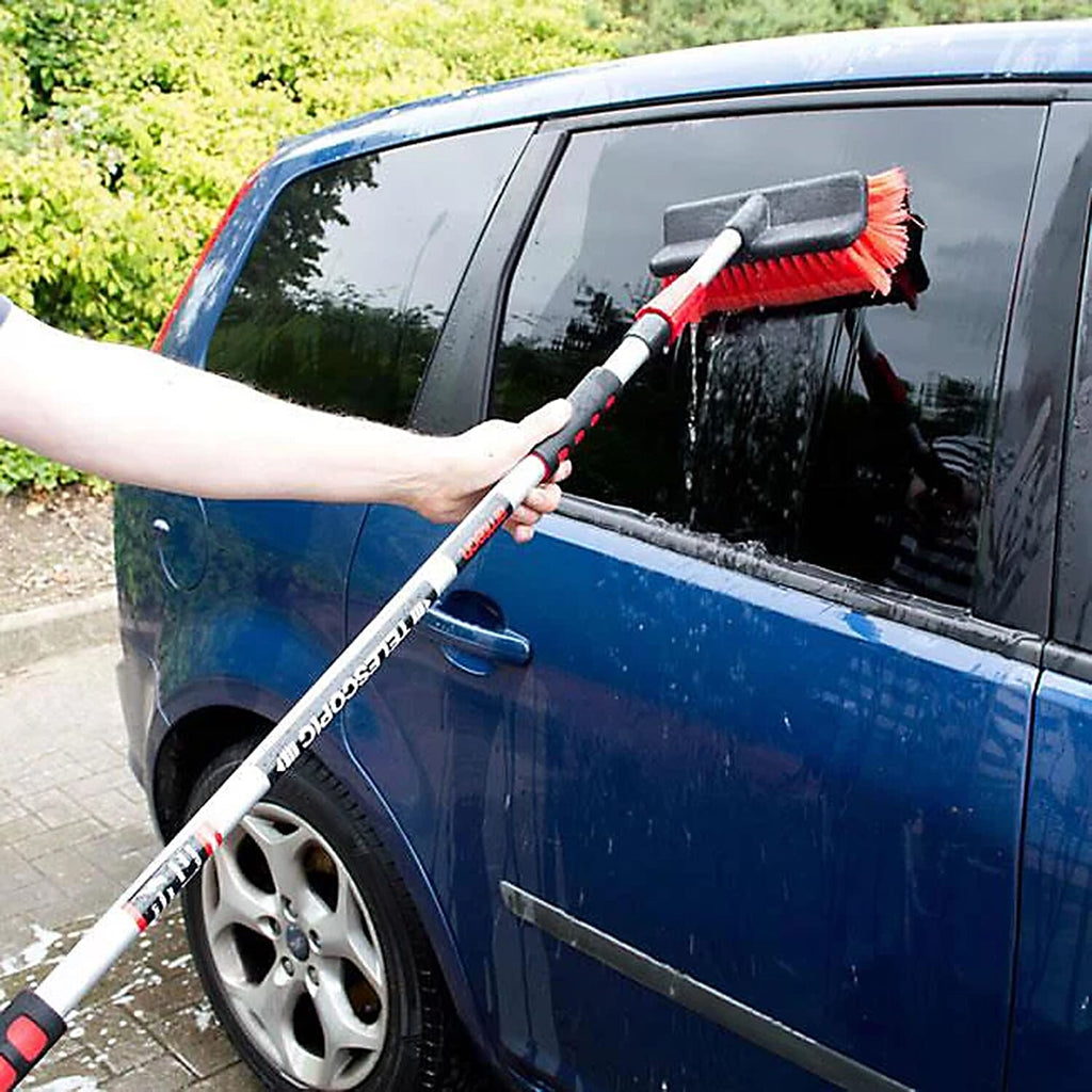 2 in 1 Telescopic Car Cleaner with Mop and Mitt Water Fed with Hose Attachment
