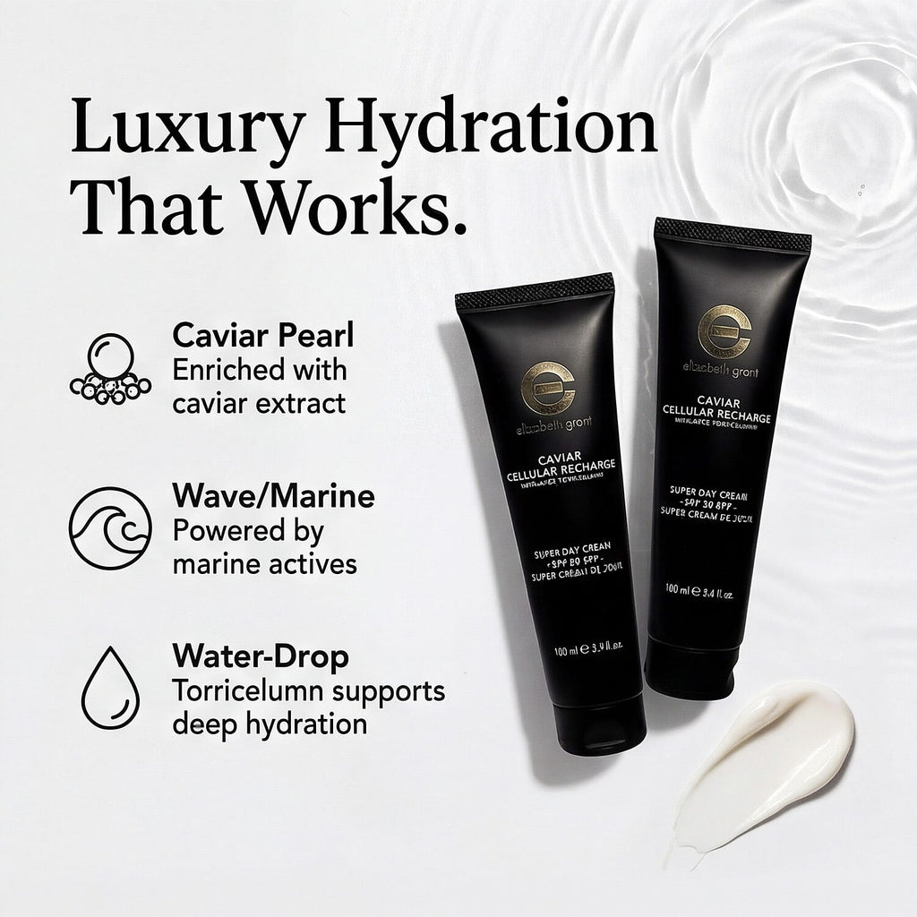 Elizabeth Grant Caviar Cellular Recharge Super Day Cream With SPF30 Duo Bundle - 100ml each