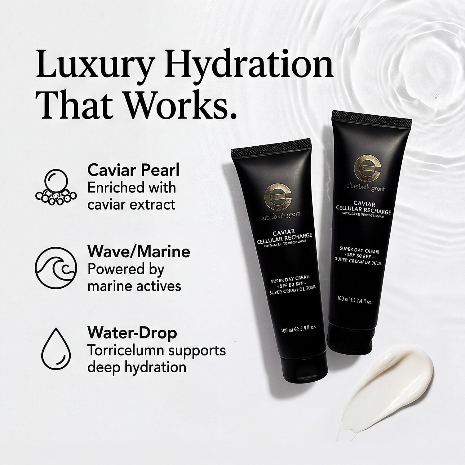 Elizabeth Grant Caviar Cellular Recharge Super Day Cream With SPF30 Duo Bundle - 100ml each