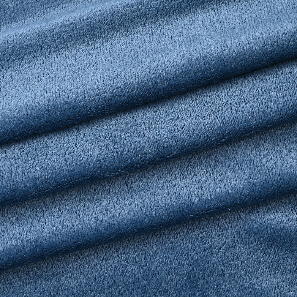 Hush Haven Super Soft Teddy Fleece Throw Single Layer Blanket - Blue