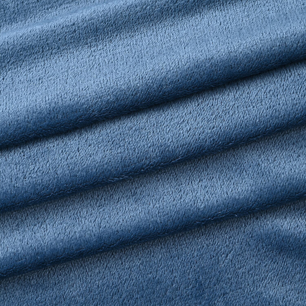 Hush Haven Super Soft Teddy Fleece Throw Single Layer Blanket - Blue