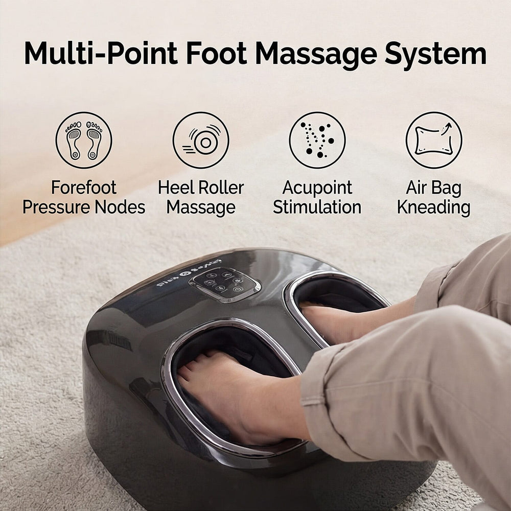 Bliss - Beyond Foot Therapy with 55 Degree C Heat Therapy, 2 Massage Modes, 3 Intensity Levels - Black