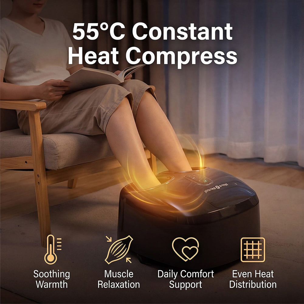 Bliss - Beyond Foot Therapy with 55 Degree C Heat Therapy, 2 Massage Modes, 3 Intensity Levels - Black