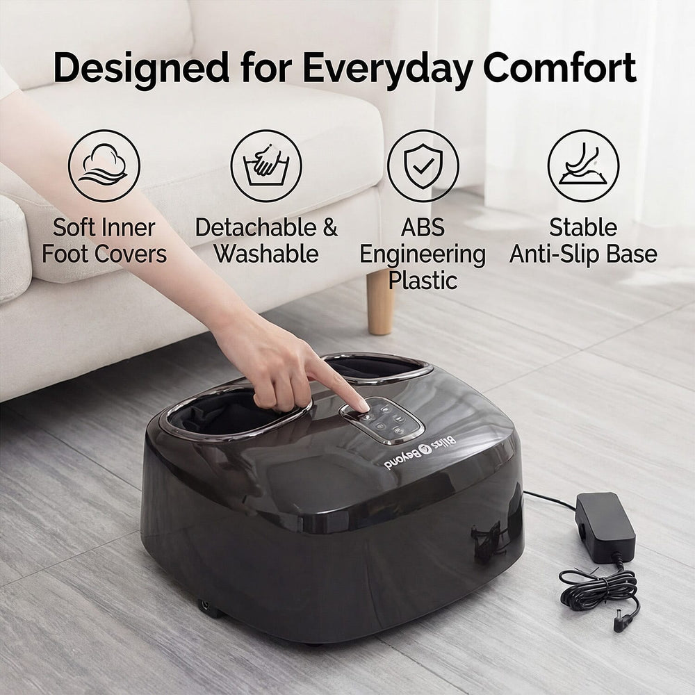 Bliss - Beyond Foot Therapy with 55 Degree C Heat Therapy, 2 Massage Modes, 3 Intensity Levels - Black