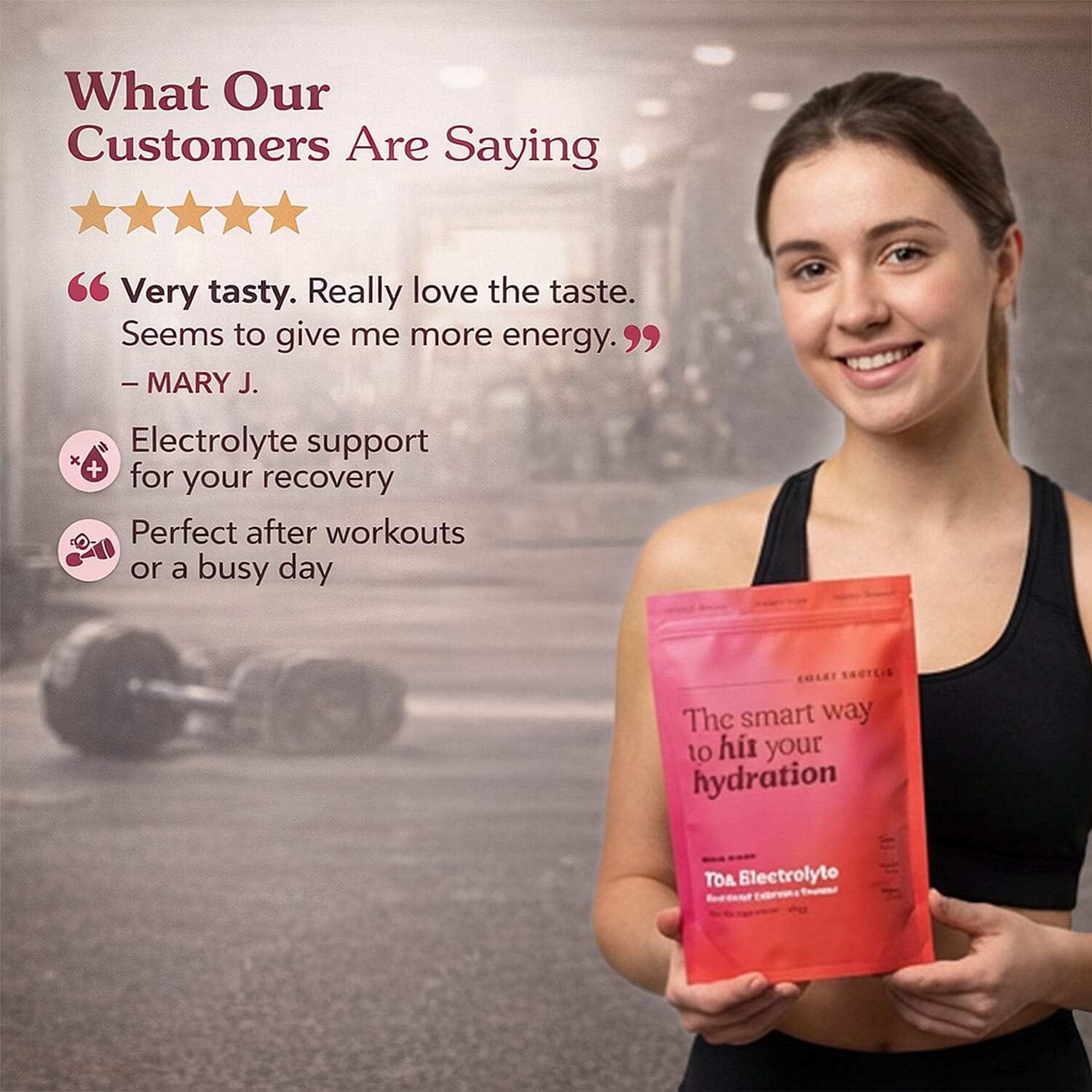 YOUR WELLBEING - Electrolyte Powder - Smart Protein Mixed Berry Electrolytes Food Supplement - 150g