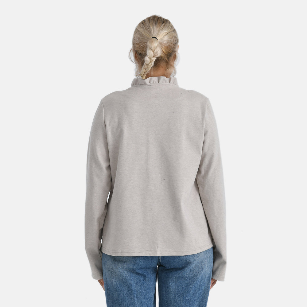 & Maisi Patterned Top (Size - XL) - Beige & Beige_8222161_1