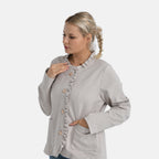 & Maisi Patterned Top (Size - XL) - Beige & Beige_8222161_4