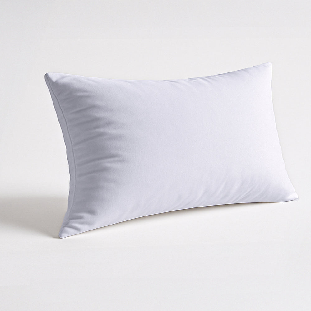 Hush Haven Tencel Patterned Pillow Case and Cover (Size 75x1 cm) - White & White_8222652