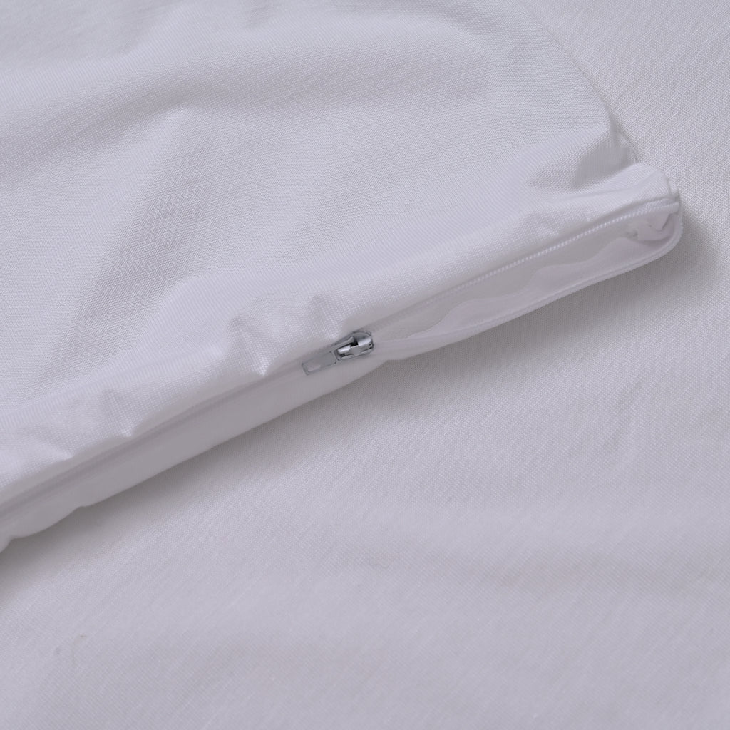 Hush Haven Tencel Patterned Pillow Case and Cover (Size 75x1 cm) - White & White_8222652_4