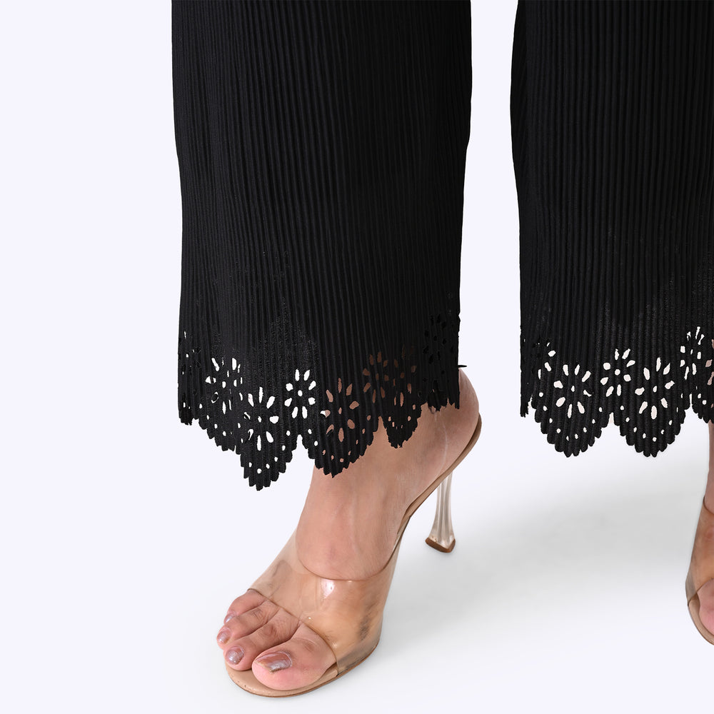 Patterned Palazzo (Size - One Size) - Black & Black_8223940_7