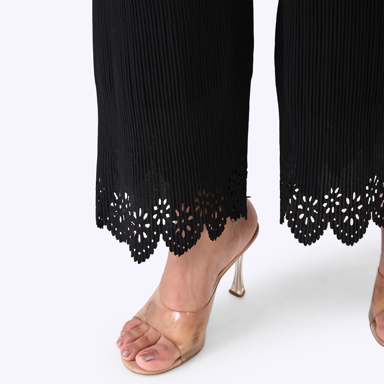 Patterned Palazzo (Size - One Size) - Black & Black_8223940_7