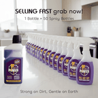 Purple Power All Purpose Cleaning Kit (1 Super Concentrate 500ml - fills up to 50 bottles, 1 Refillable Trigger Spray Bottle, 1 Foam Bottle 500ml)