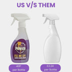 Purple Power All Purpose Cleaning Kit (1 Super Concentrate 500ml - fills up to 50 bottles, 1 Refillable Trigger Spray Bottle, 1 Foam Bottle 500ml)