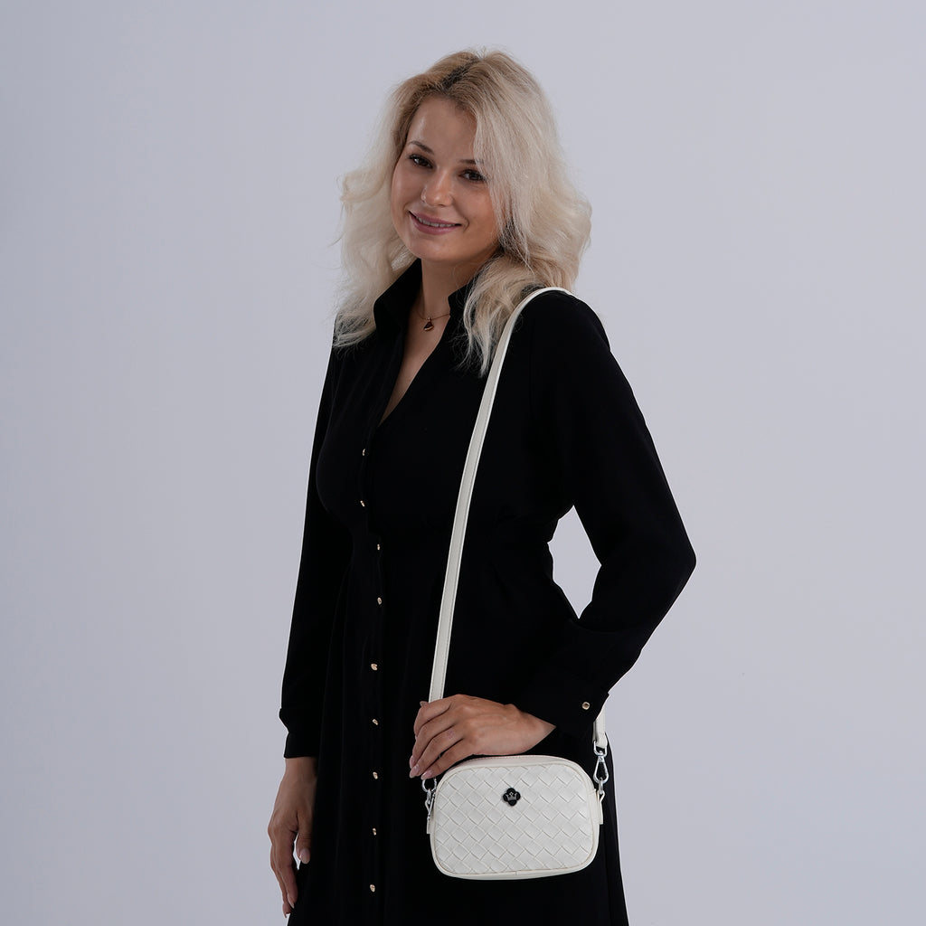BIG BLACK FRIDAY DEAL - Genuine leather Crossbody Bag  - White_8224176_2