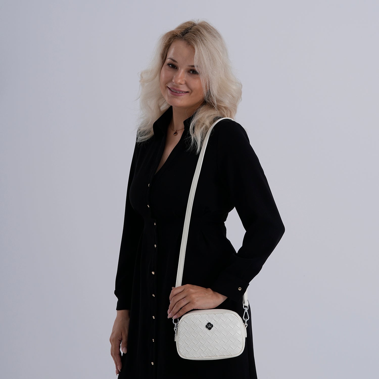 BIG BLACK FRIDAY DEAL - Genuine leather Crossbody Bag  - White_8224176_2