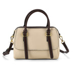 100% Geniune Leather Floral Embossed Tote Bag - Ivory