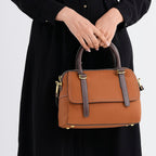 100% Geniune Leather Floral Embossed Tote Bag - Tan