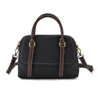 100% Geniune Leather Floral Embossed Tote Bag - Black