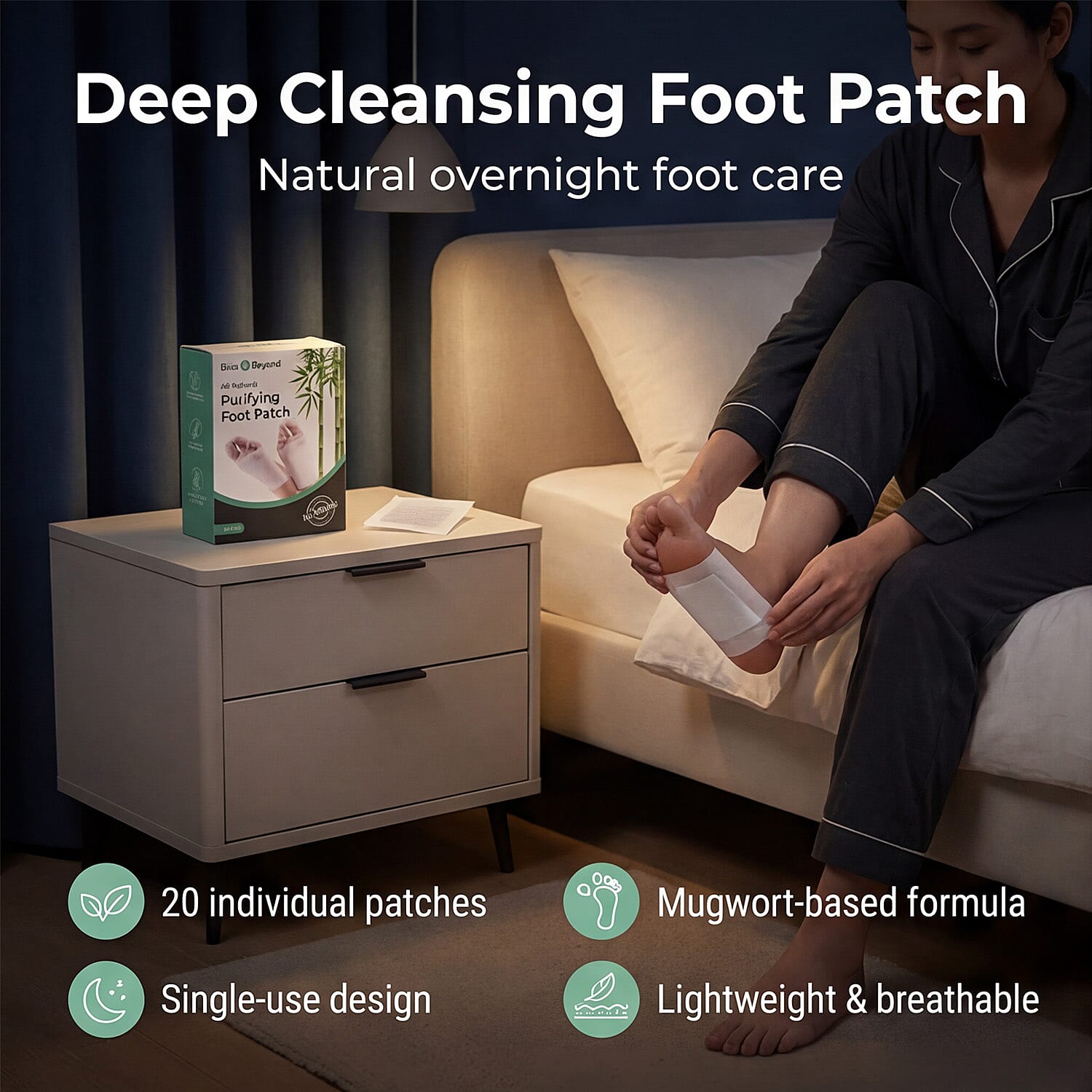 Deep Cleansing Foot Patch (20 pcs) - White
