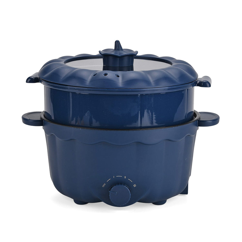 Bliss - Beyond Electric Hot Pot, Frying, Stewing, And Stir-Fry Functions, Adjustable Temperature (2.5 Liters) - Navy