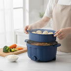 Bliss - Beyond Electric Hot Pot, Frying, Stewing, And Stir-Fry Functions, Adjustable Temperature (2.5 Liters) - Navy