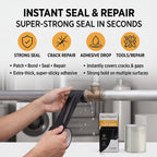 Set of 2 Heavy-Duty Flex Tape Rolls - Black - Transparent