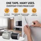 Set of 2 Heavy-Duty Flex Tape Rolls - Black - Transparent