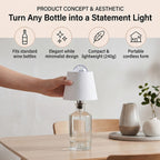 Bliss - Beyond Rechargeable Wine Bottle Lamp with 7-Color Projector - White