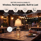 Bliss - Beyond Rechargeable Wine Bottle Lamp with 7-Color Projector - White