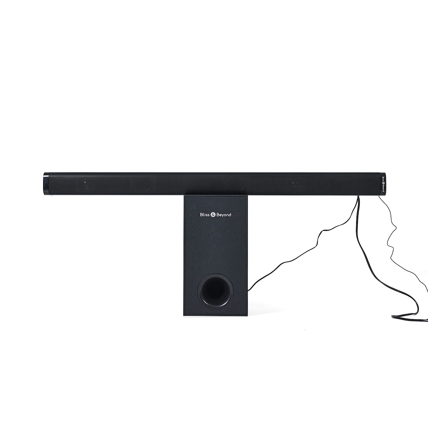 Bliss - Beyond Home Theatre Sound Bar with Wired Sonic Subwoofer - Black