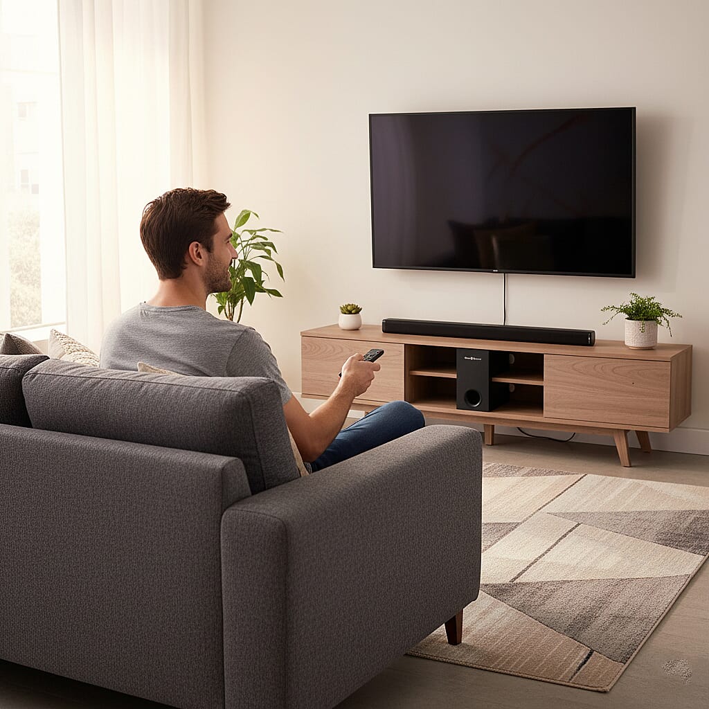 Bliss - Beyond Home Theatre Sound Bar with Wired Sonic Subwoofer - Black