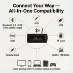 Bliss - Beyond Home Theatre Sound Bar with Wired Sonic Subwoofer - Black