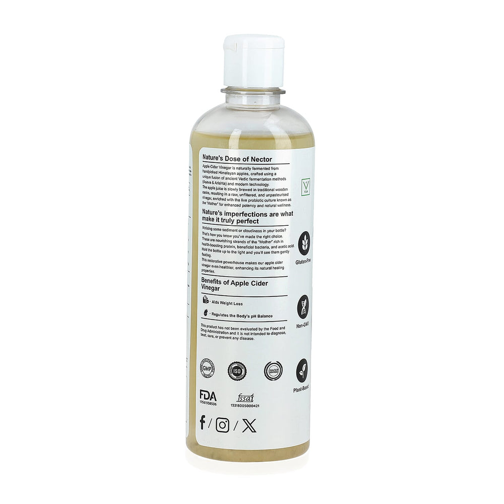Raw Apple Cider Vinegar with Mother - Unfiltered - Unpasteurised, 2X Probiotic Strands and Natural Enzymes