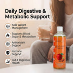 Raw Apple Cider Vinegar with Turmeric, Amla, Cinnamon - Black Pepper - Unfiltered ACV with The Mother - 473ml