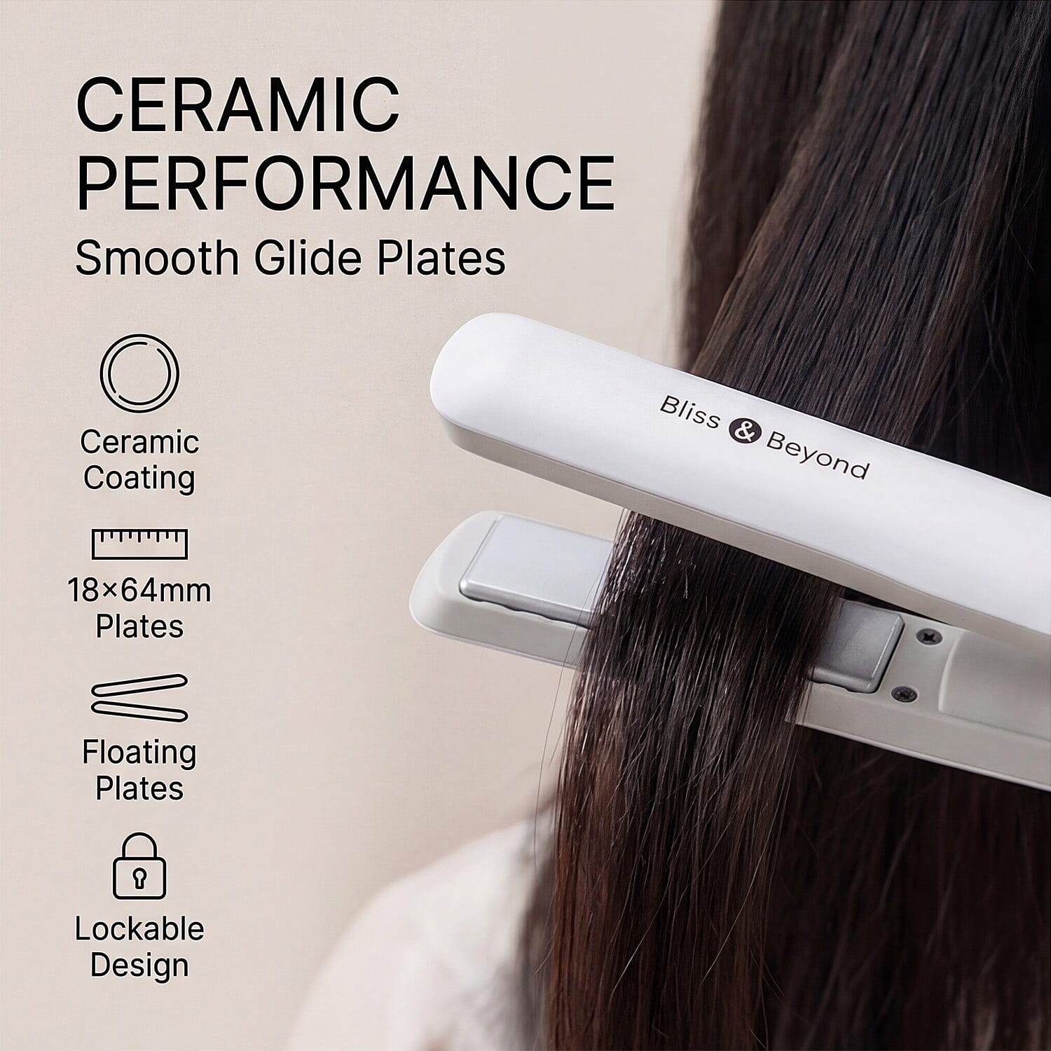 Bliss - Beyond Cordless Rechargeable Hair Straightener - Portable Travel Styler