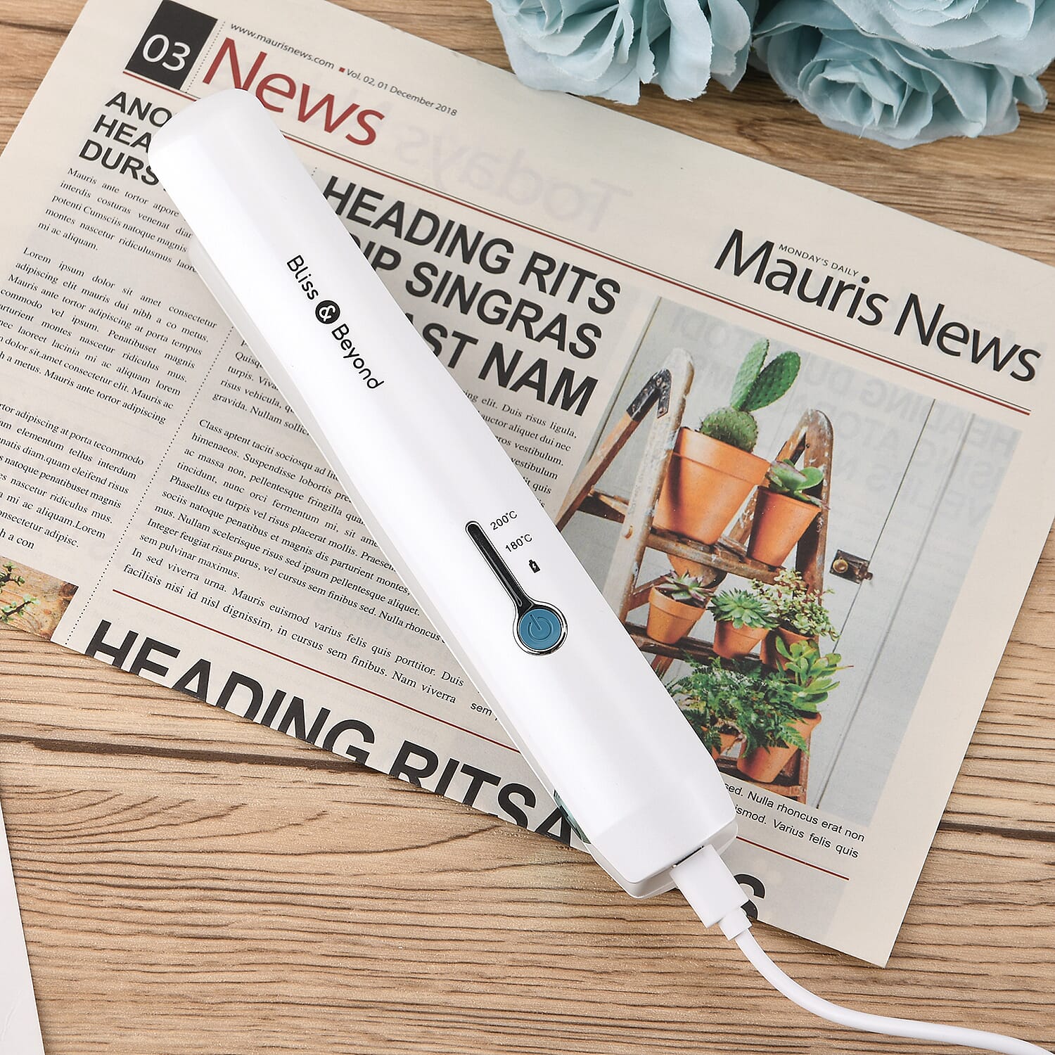 Bliss - Beyond Cordless Rechargeable Hair Straightener - Portable Travel Styler