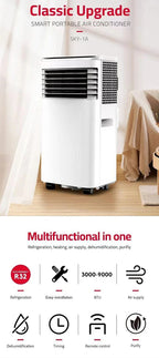 Remote Controlled Portable 4 in 1 Air Conditioner - Fan, Heater and Dehumidifier