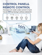 Remote Controlled Portable 4 in 1 Air Conditioner - Fan, Heater and Dehumidifier