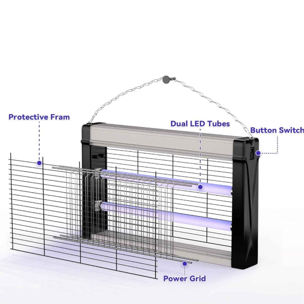 Bug Zapper (Size 37x6 cm) - Black & Black