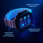 i20 Ultra 2 Max 10-in-1 Smartwatch Set with Earphones & 7 Straps - Black