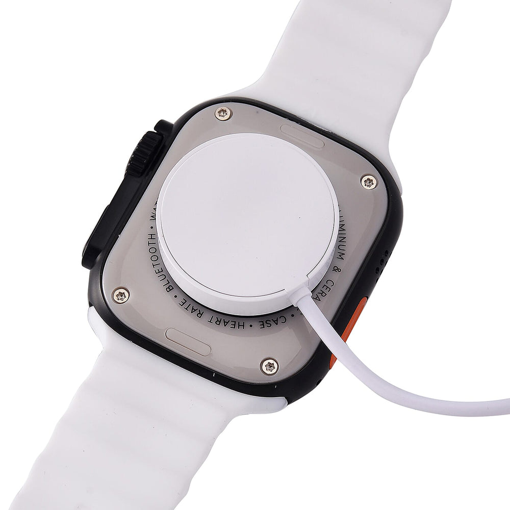 i20 Ultra 2 Max 10-in-1 Smartwatch Set with Earphones & 7 Straps - Black