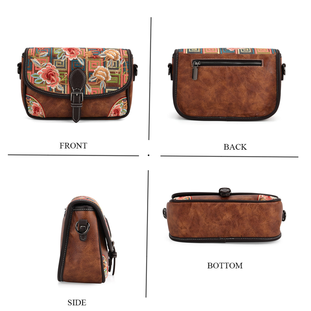 Crossbody Bag (Size - One Size) - Brown & Blue_8231314_4