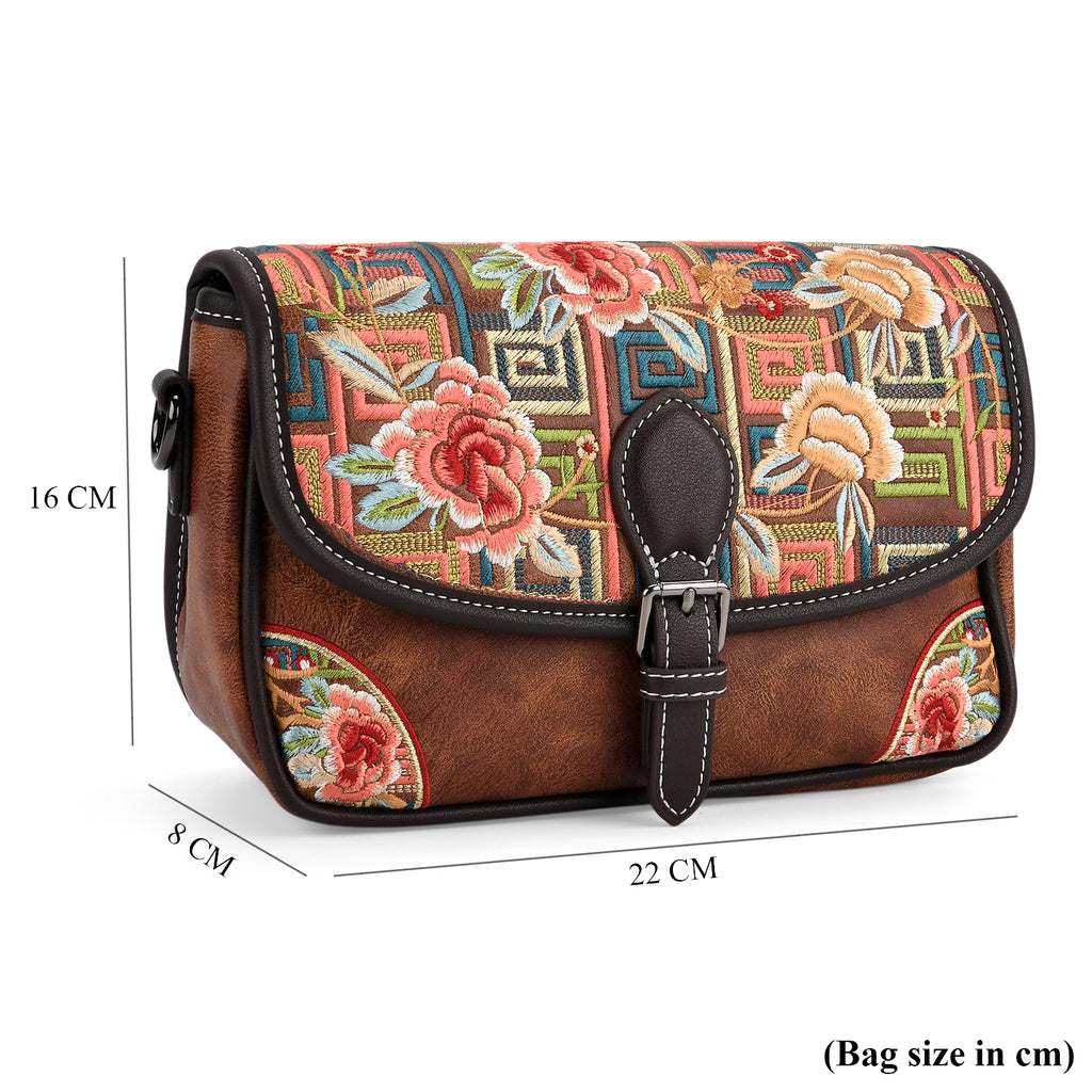 Crossbody Bag (Size - One Size) - Brown & Blue_8231314_7